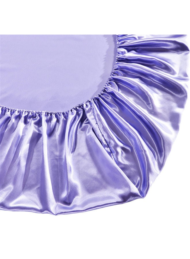 Well-made Soft Silk Fitted Sheet Cover polyester Purple 37.00 x 3.00 x 28.00cm - Image 2