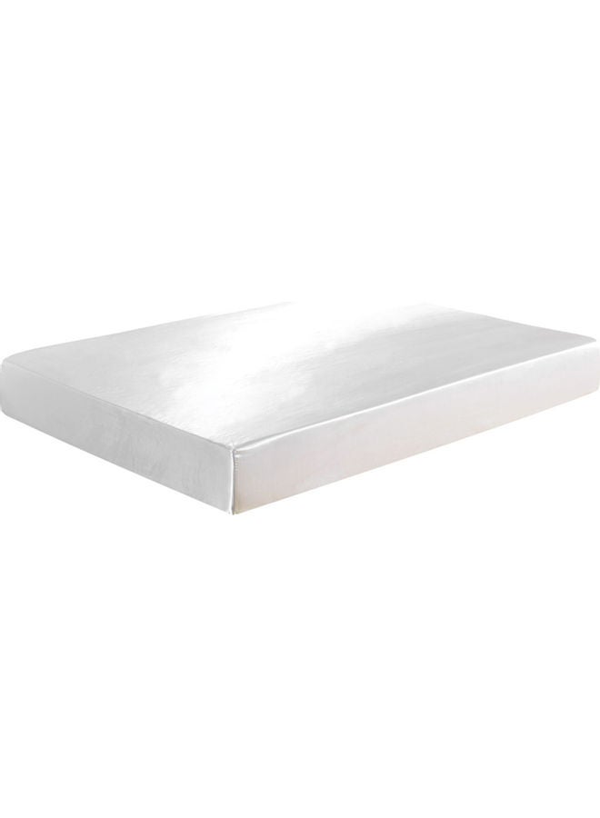 Well-made Soft Silk Fitted Sheet Cover polyester White 37.00 x 3.00 x 28.00cm