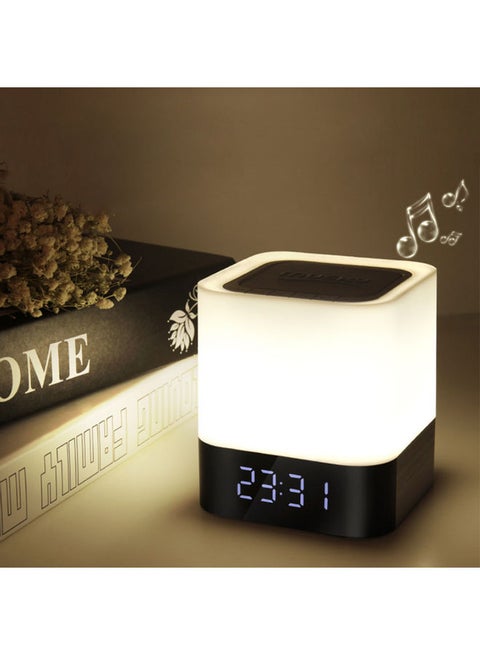 Night Light Speaker Digital Alarm Clock with Different Colours Multicolour