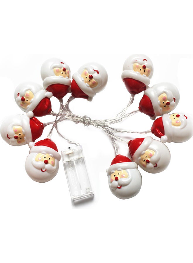 Generic - 10-Piece Santa Claus String Light LED Bulbs White/Red - Image 1