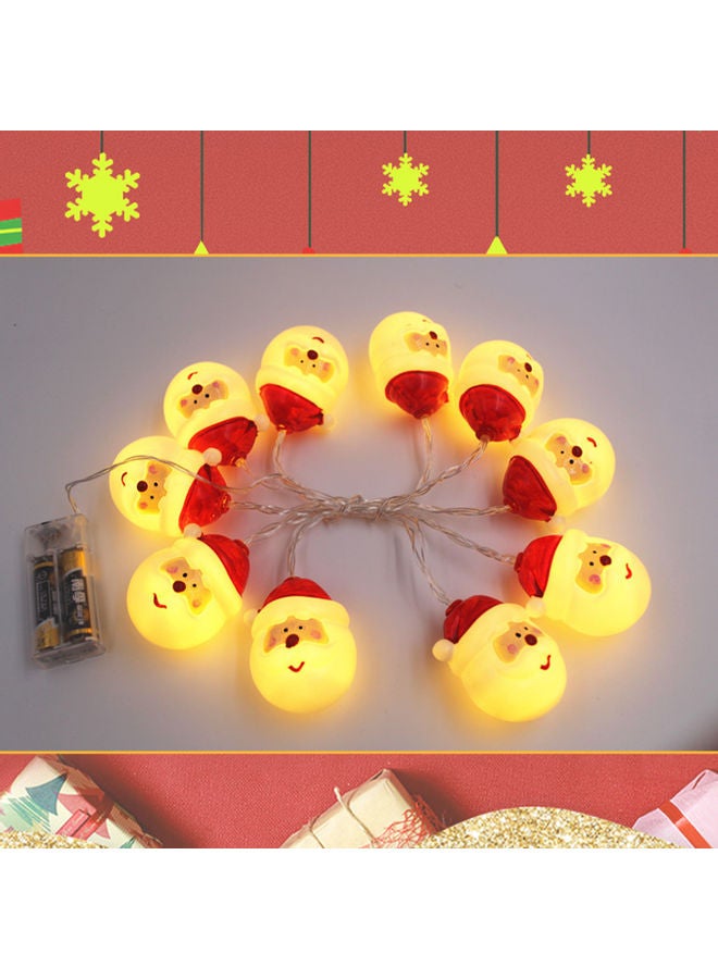 Generic - 10-Piece Santa Claus String Light LED Bulbs White/Red - Image 1