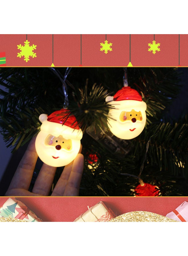 Generic - 10-Piece Santa Claus String Light LED Bulbs White/Red - Image 1