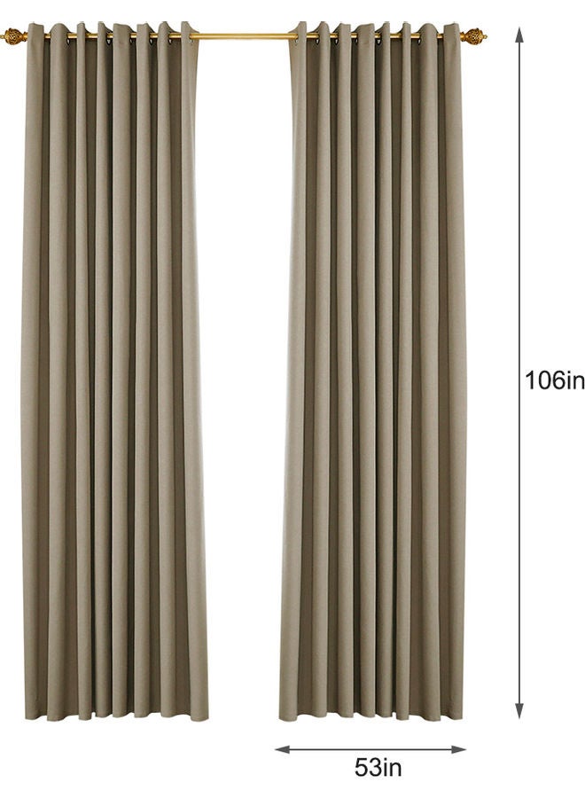 2-Piece Blackout Curtains Beige  - Image 5