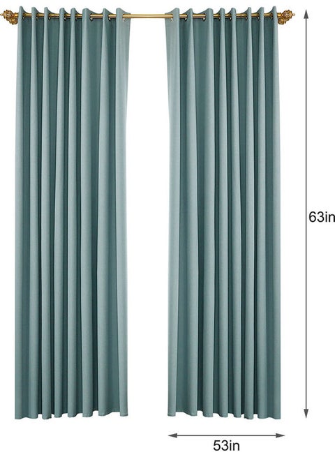 2-Piece Blackout Curtains Light Green