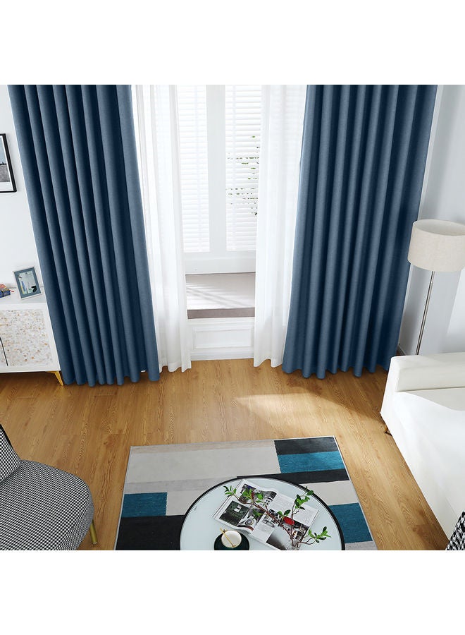 2-Piece Blackout Curtains Dark Blue - Image 3