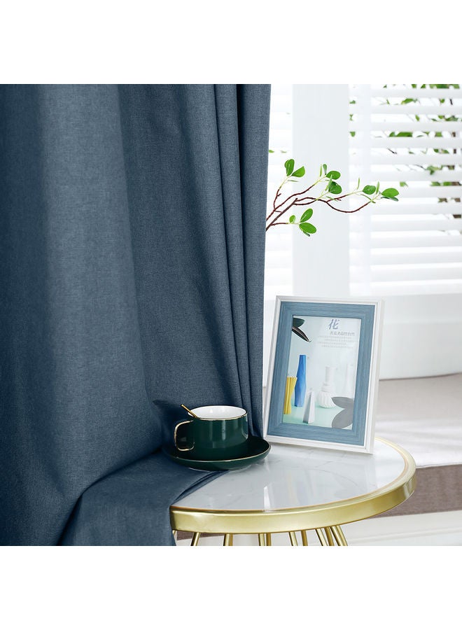 2-Piece Blackout Curtains Dark Blue - Image 4