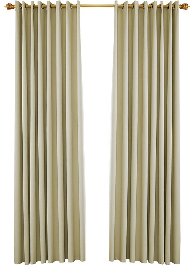 2-Piece Blackout Curtains Beige  - Image 1