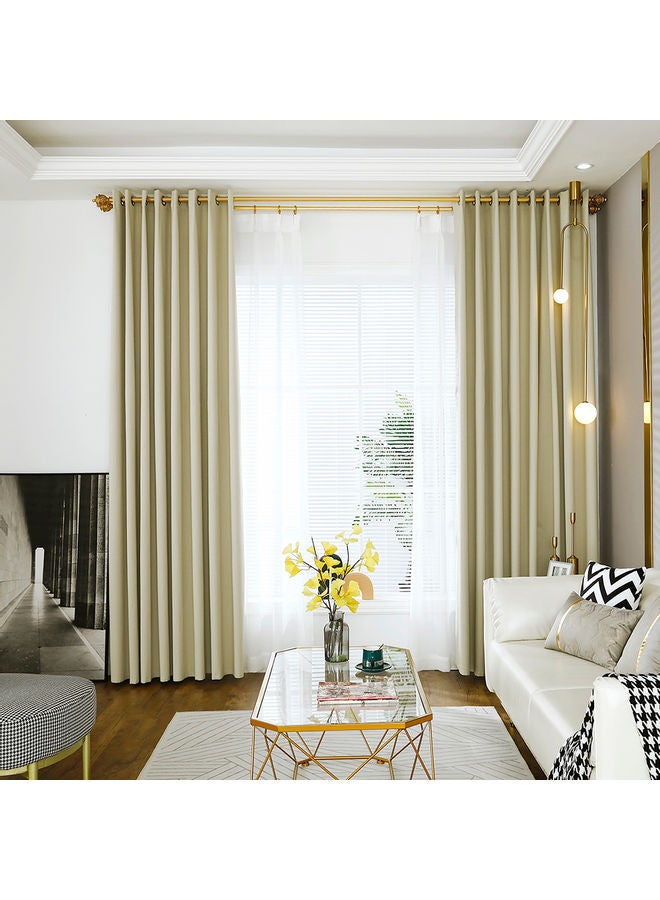 2-Piece Blackout Curtains Beige  - Image 4