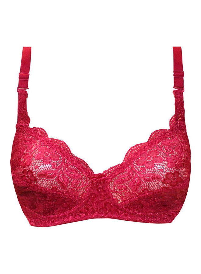 Designer Stretch Full Lace Bra Red Wine - v1613046467/N44300249V_1