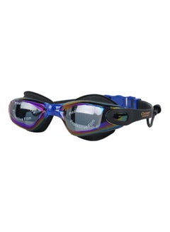 Swim Goggles with Ear Plugs Attached - Adjustable Straps, Silicone Eye Seal Anti Fog 18x5x5cm