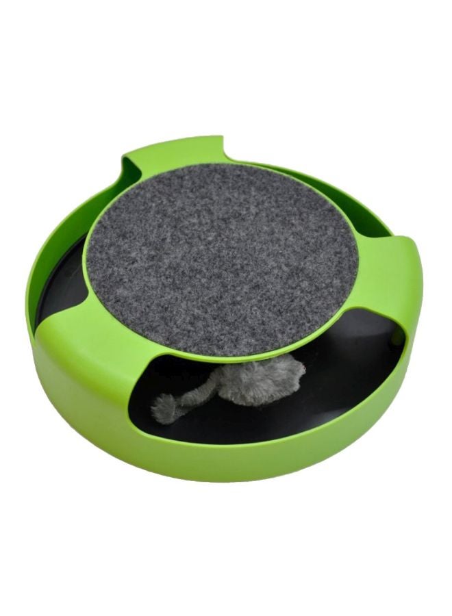 Beauenty The Mouse Moving Play Toy Interactive Plush Scratching Claw Mat Green/Black/Grey 25x6.5cm - Image 4