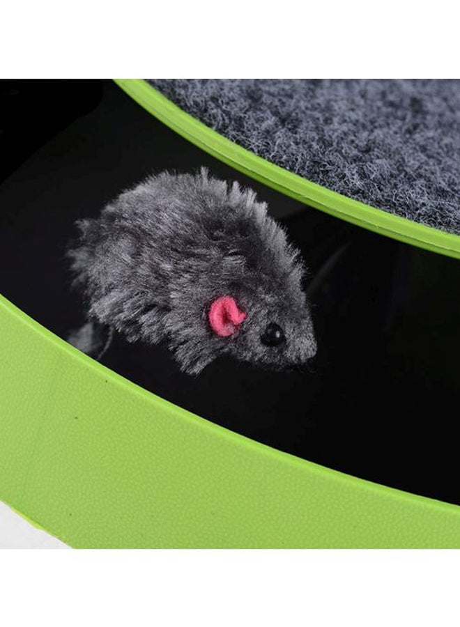 Beauenty The Mouse Moving Play Toy Interactive Plush Scratching Claw Mat Green/Black/Grey 25x6.5cm - Image 5