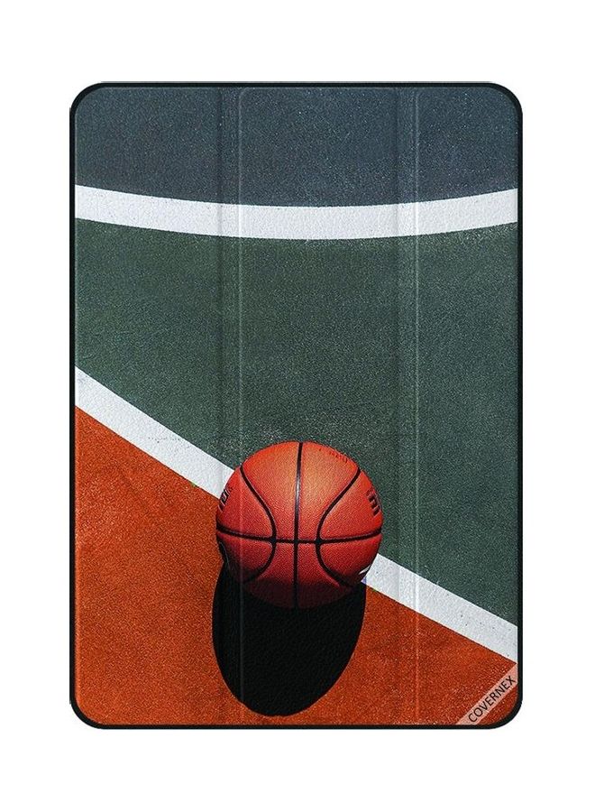 غطاء حماية واقٍ مزين بطبعة كرة سلة تحت ضوء الشمس لجهاز أبل آي باد  ميني الجيل الأول والثاني والثالث متعدد الألوان