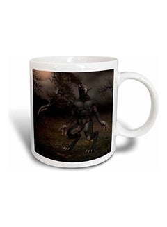 Werewolf Howling At The Moon Magic Tansform Printed Mug Multicolour
