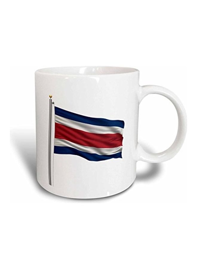 مج بطبعة علم كوستاريكا أبيض/أزرق/أحمر