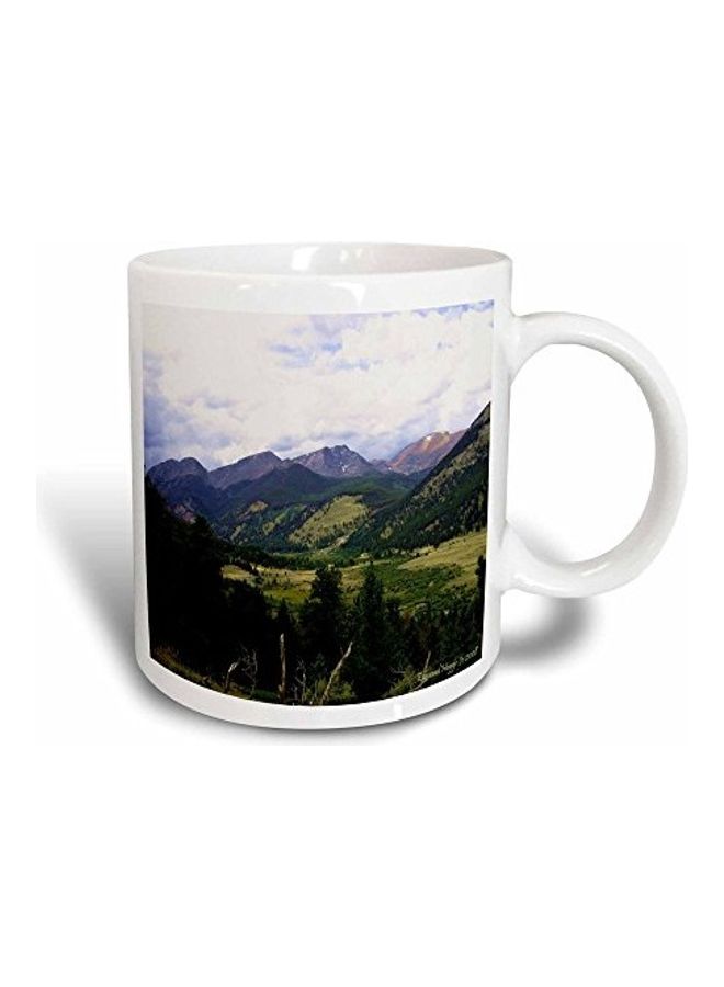 3DROSE Rocky Mountain National Park Printed Magic Transforming Mug White/Black/Green - Image 1