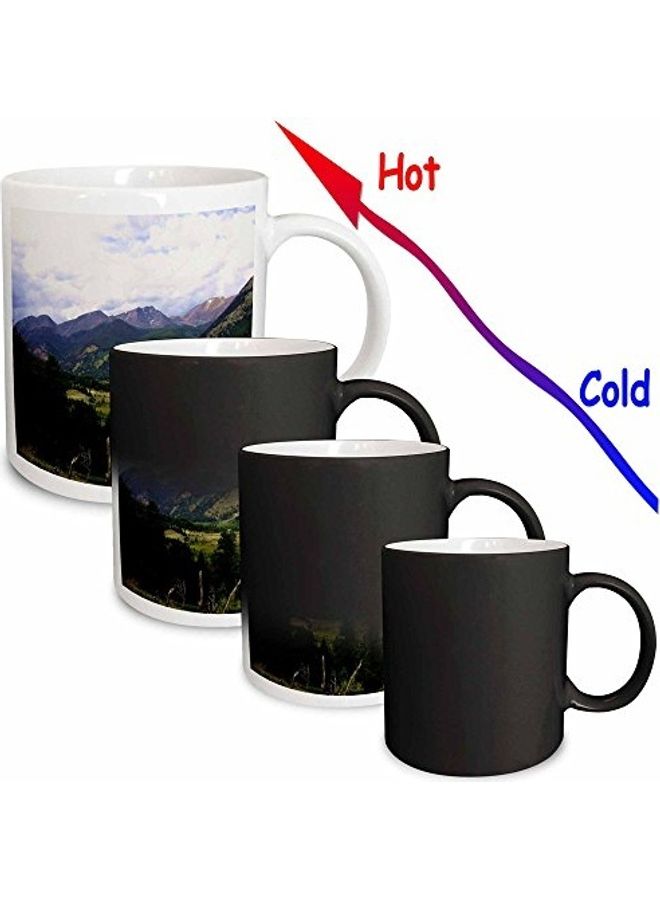 3DROSE Rocky Mountain National Park Printed Magic Transforming Mug White/Black/Green - Image 2