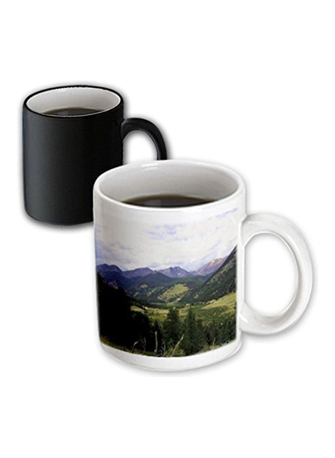 3DROSE Rocky Mountain National Park Printed Magic Transforming Mug White/Black/Green - Image 3