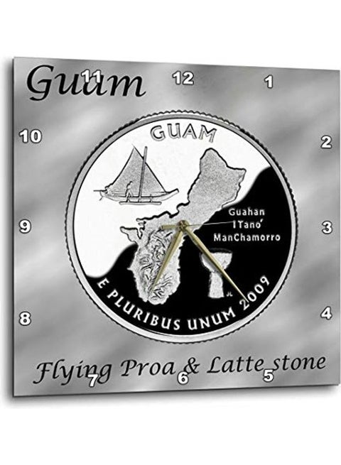 DPP 120167 1 Territories Quarter Guam Wall Clock Multicolour 10x10inch