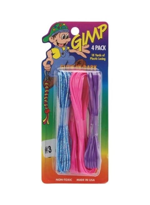 Pack Of 4 Gimp Plastic Lacing Multicolour