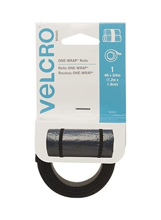 VELCRO Brand One-Wrap Strap - 4 Feet Black