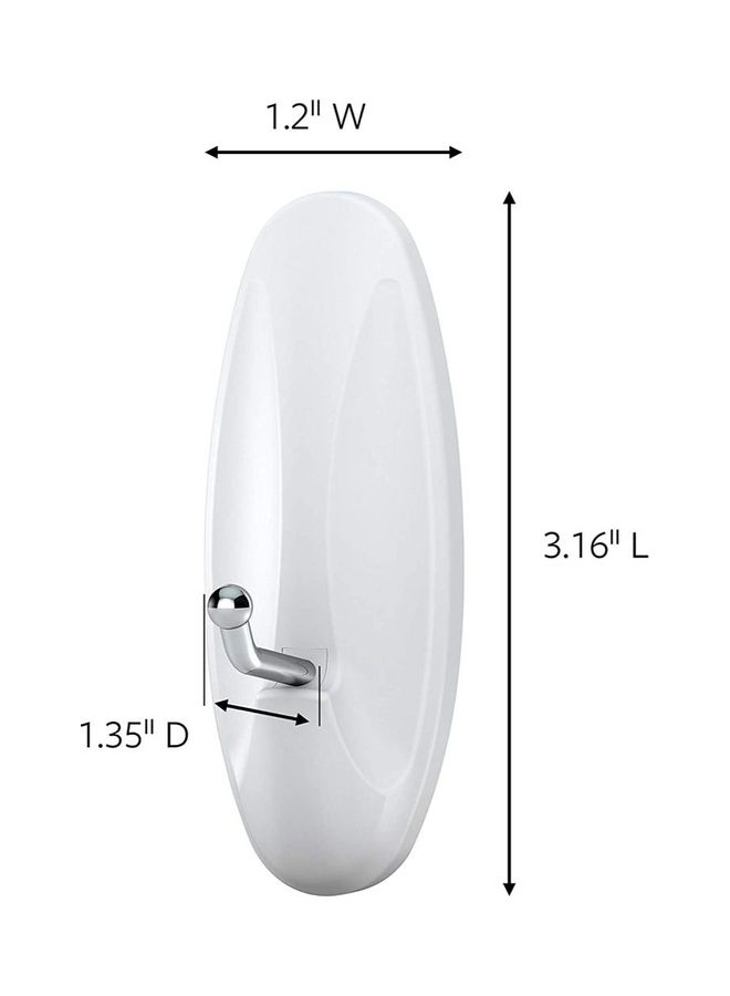 Command 7-Piece Wire Hooks With Strips White 3.16x1.2inch - Image 2