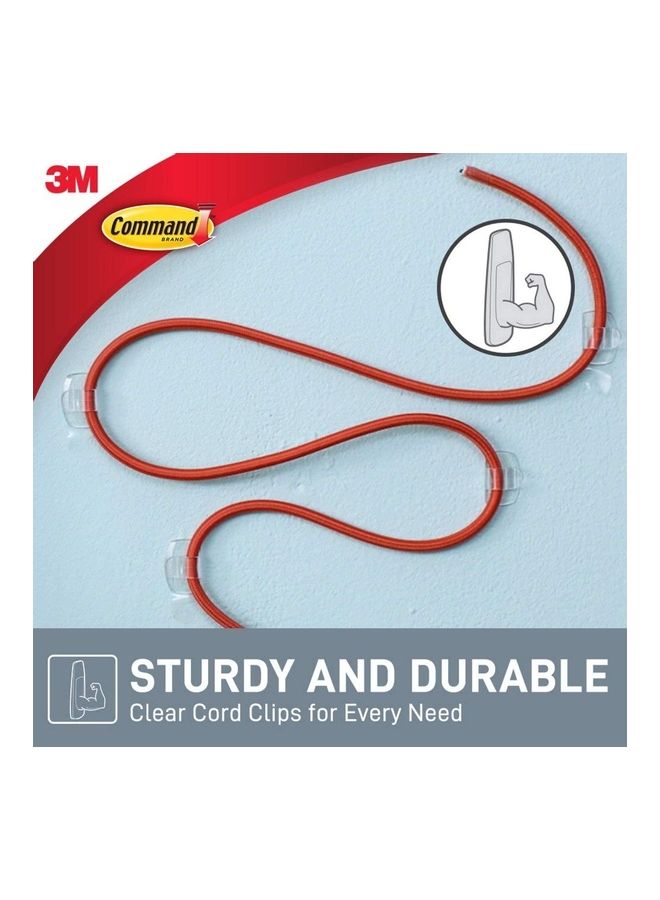 Command 9-Piece Round Cord Clips Clear 3x2x1.2cm - Image 4