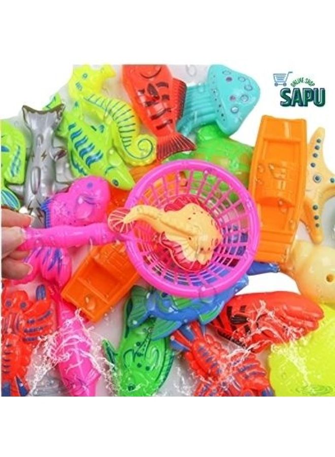 سابو طقم لعبة صيد السمك المغناطيسية لحوض السباحة من 17 قطعة - Image 2