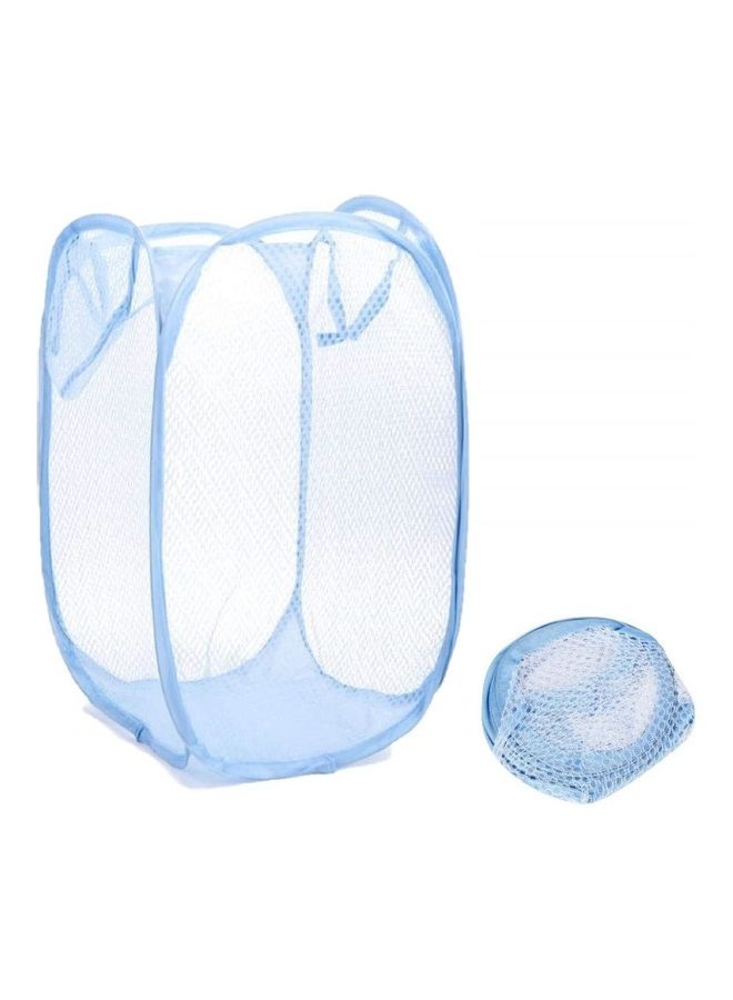 Foldable Mesh Pop Up Laundry Basket Blue 70 x 36 x 36cm - Image 4