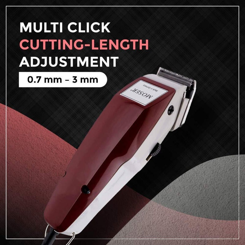 MOSER - Classic 1400 Professional Hair Clipper Red/Grey - Image 1