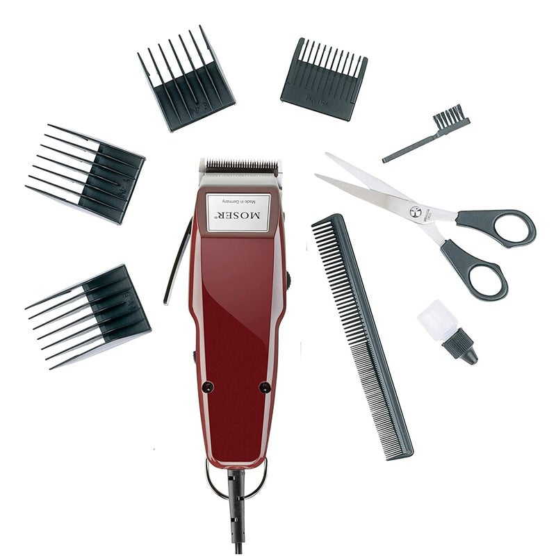 MOSER - Classic 1400 Professional Hair Clipper Red/Grey - Image 1