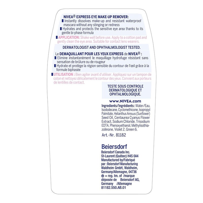 Nivea - Double Effect Eye Make-Up Remover Clear - Image 1