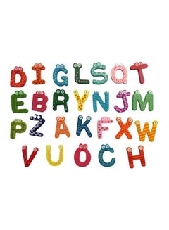EHOME 26-Piece Wooden Cartoon Letter Fridge Magnet Toy 12x11x6cm  - Image 1