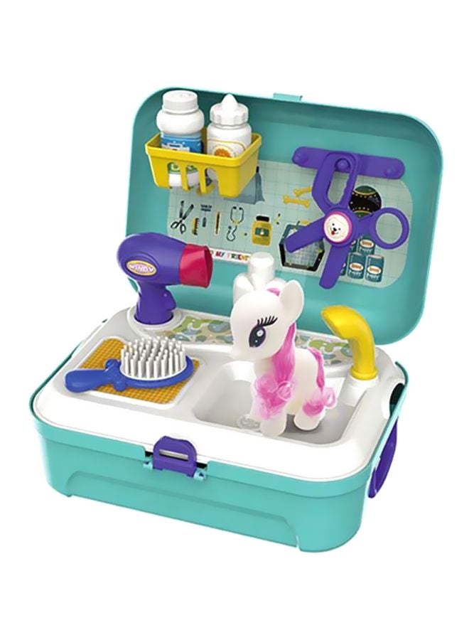 CYTHERIA 18-Piece Pet Care Pretend Playset With Backpack 25x20x25cm - Image 1