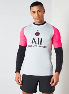 PSG Strike Football T-Shirt Pure Platinum/Hyper Pink/(Black)