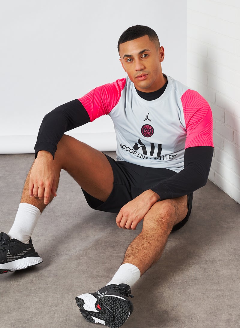 Nike - PSG Strike Football T-Shirt Pure Platinum/Hyper Pink/(Black) - Image 1