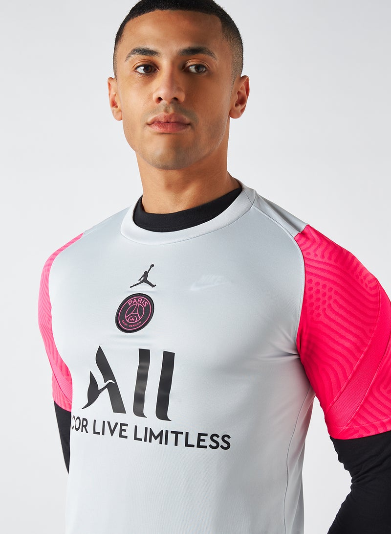 Nike - PSG Strike Football T-Shirt Pure Platinum/Hyper Pink/(Black) - Image 1