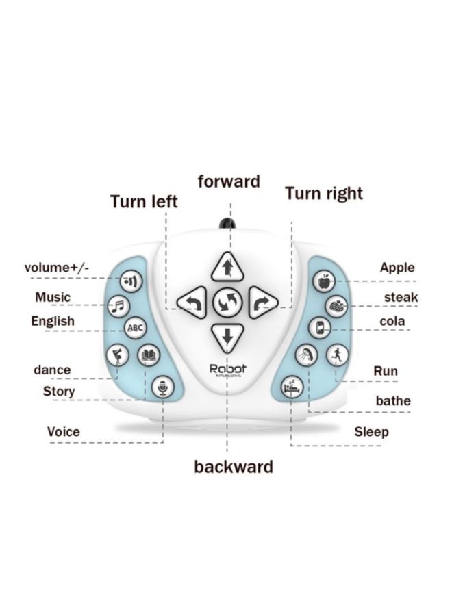 Voberry - Smart Robot Remote Control Electronic Walking Dancing Vocal Toy 16.5x6.5x9.5cm - Image 1