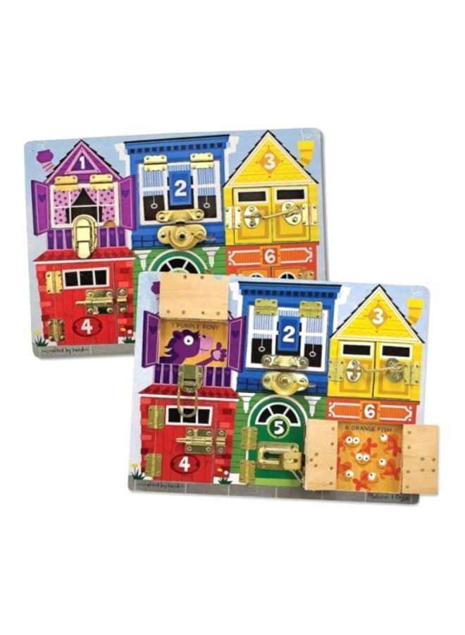 Melissa & Doug Wooden Latches Board Play Set 15.70x11.70x1.50inch - Image 1