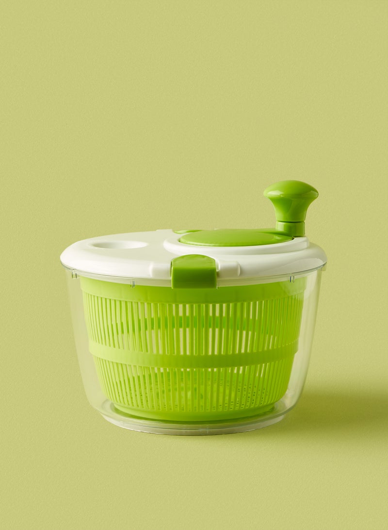 Noon East Manual Salad Spinner Green/White 4.5Liters  - Image 1