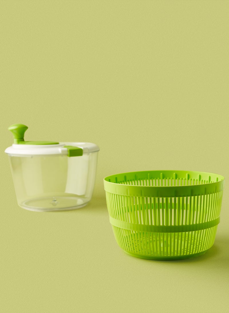 Noon East Manual Salad Spinner Green/White 4.5Liters  - Image 2