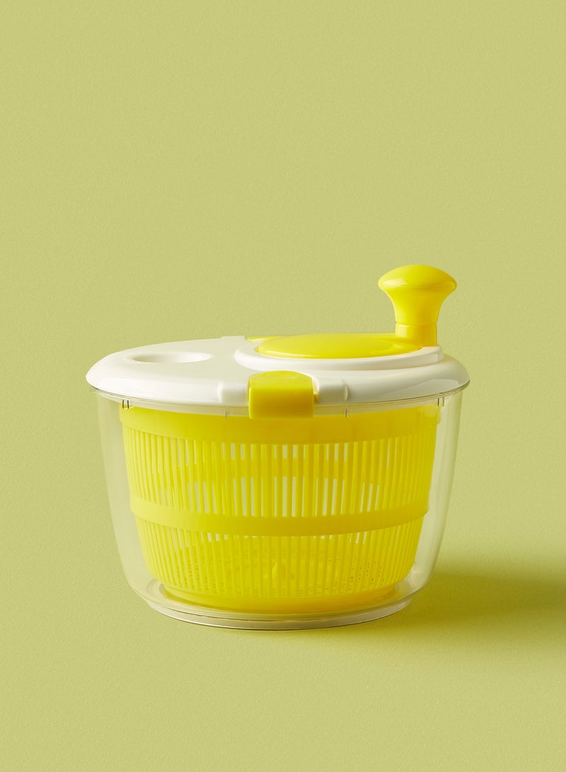 Noon East Manual Salad Spinner Yellow/White 4.5ml - Image 1