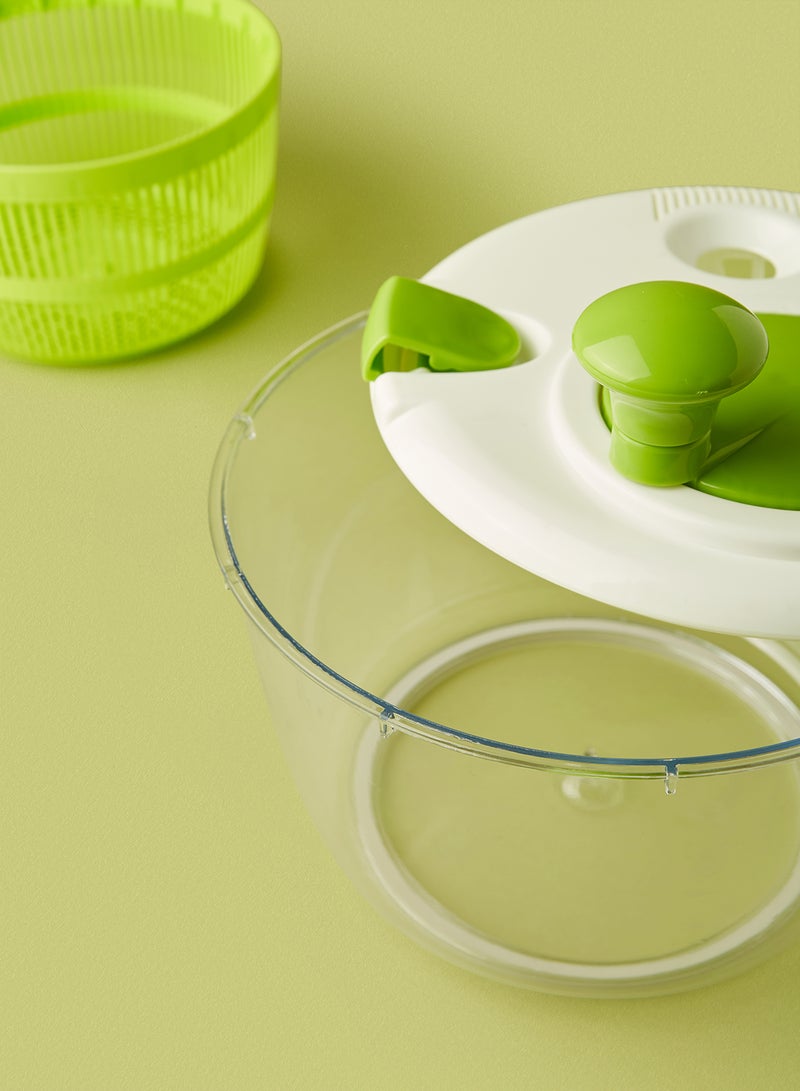 Noon East Manual Salad Spinner Green/White 4.5Liters  - Image 4