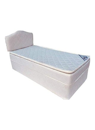 Deep Sleep Devan Bed With Headboard And Spring Pillow Top Mattress White 120 X 190cm - v1613188719/N44377369A_1