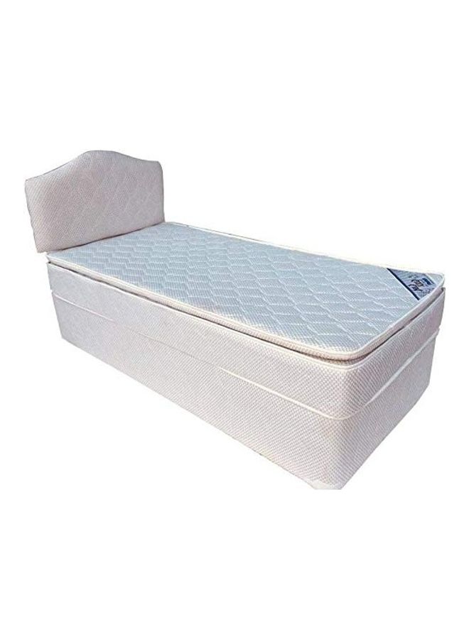 DEEP SLEEP Every Night - Deep Sleep Devan Bed With Headboard And Spring Pillow Top Mattress White 180 X 200cm - Image 1