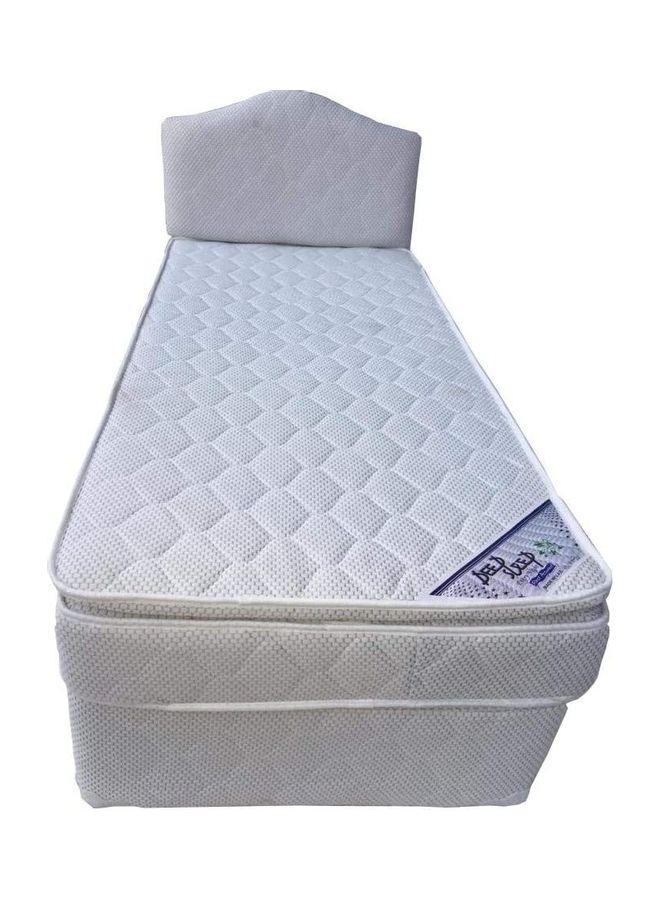 DEEP SLEEP Every Night - Deep Sleep Devan Bed With Headboard And Spring Pillow Top Mattress White 180 X 200cm - Image 1