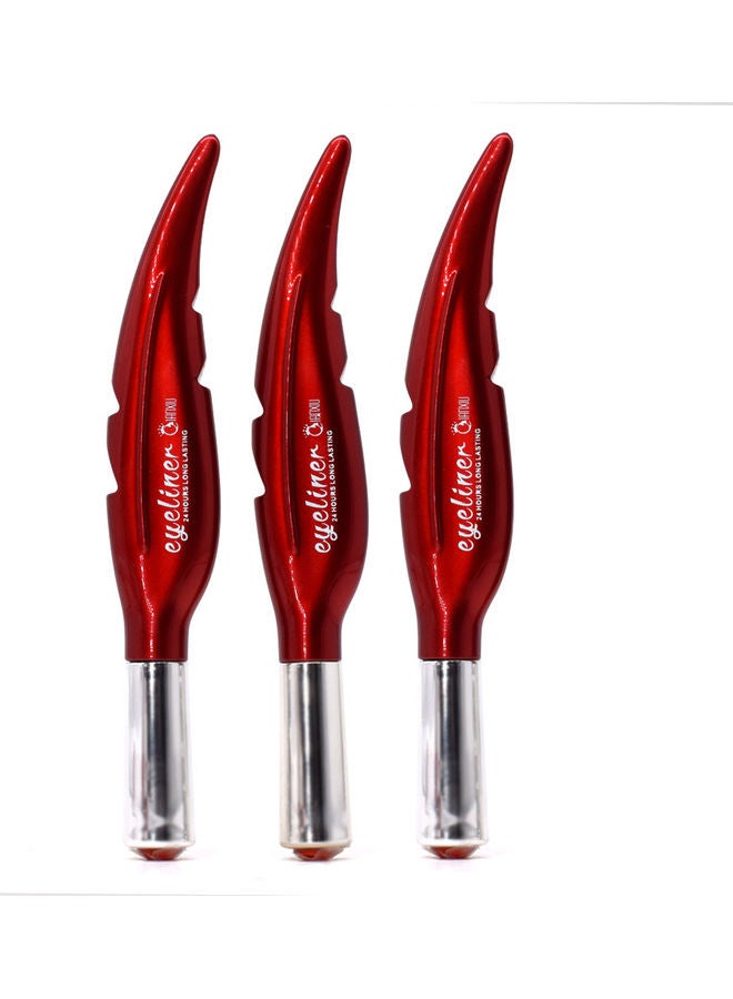 QIANXIU 3-Piece Of Waterproof Eyeliner Red - Image 1