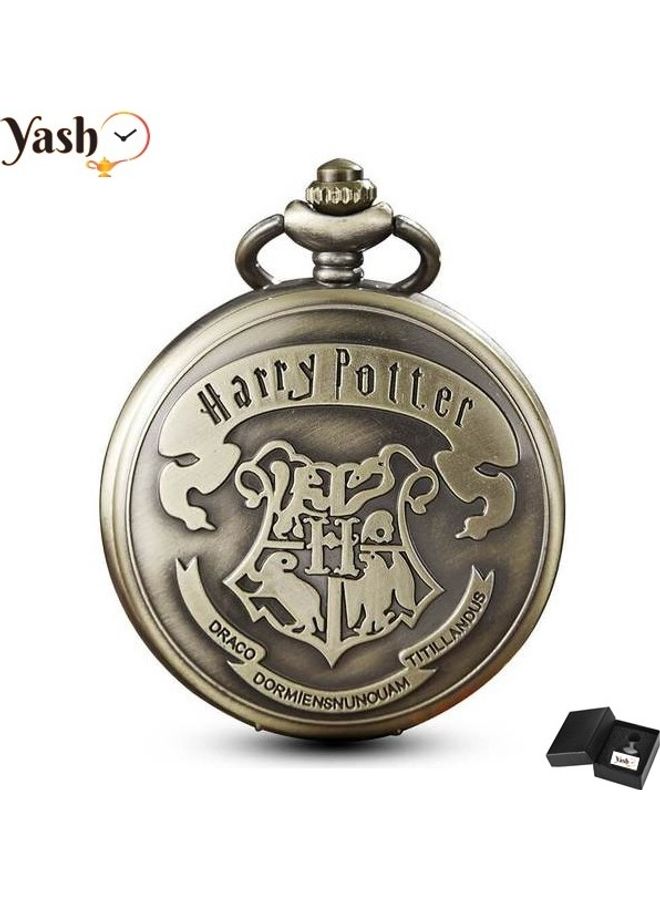 YASH - HP Theme Quartz Black Pocket Watch - Image 1