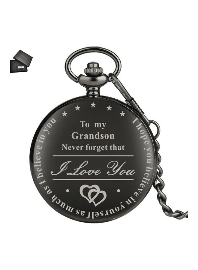YASH - unisex I Love You Grandson Quartz Pocket Watch - Image 1