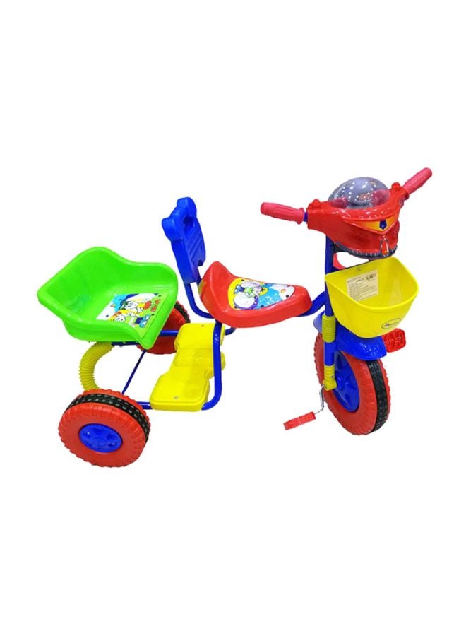 أملا دراجة ثلاثية العجلات بتصميم مريح وملون ونابض بالحياة مع مقعد ومسند ظهر إضافيين